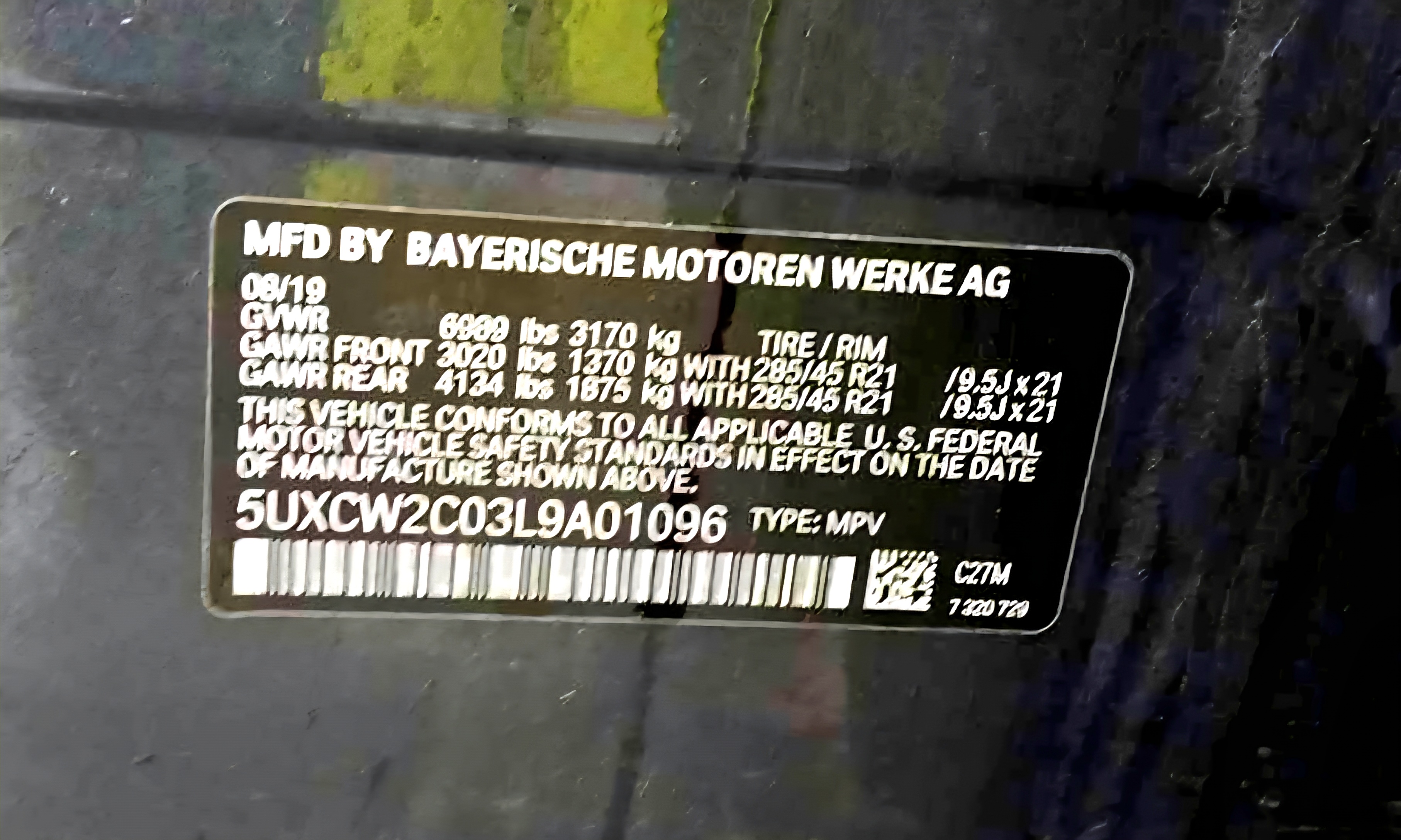 BMW X7 2019 GRAY vin: 5UXCW2C03L9A01096
